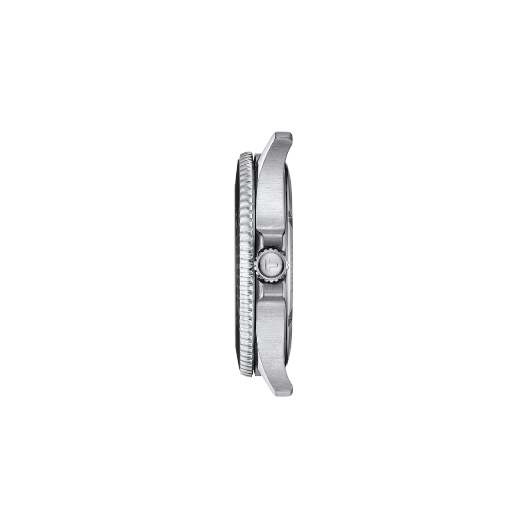 Profile view of the watch case Tissot Seastar 1000 40mm, reference T120.410.11.051.00