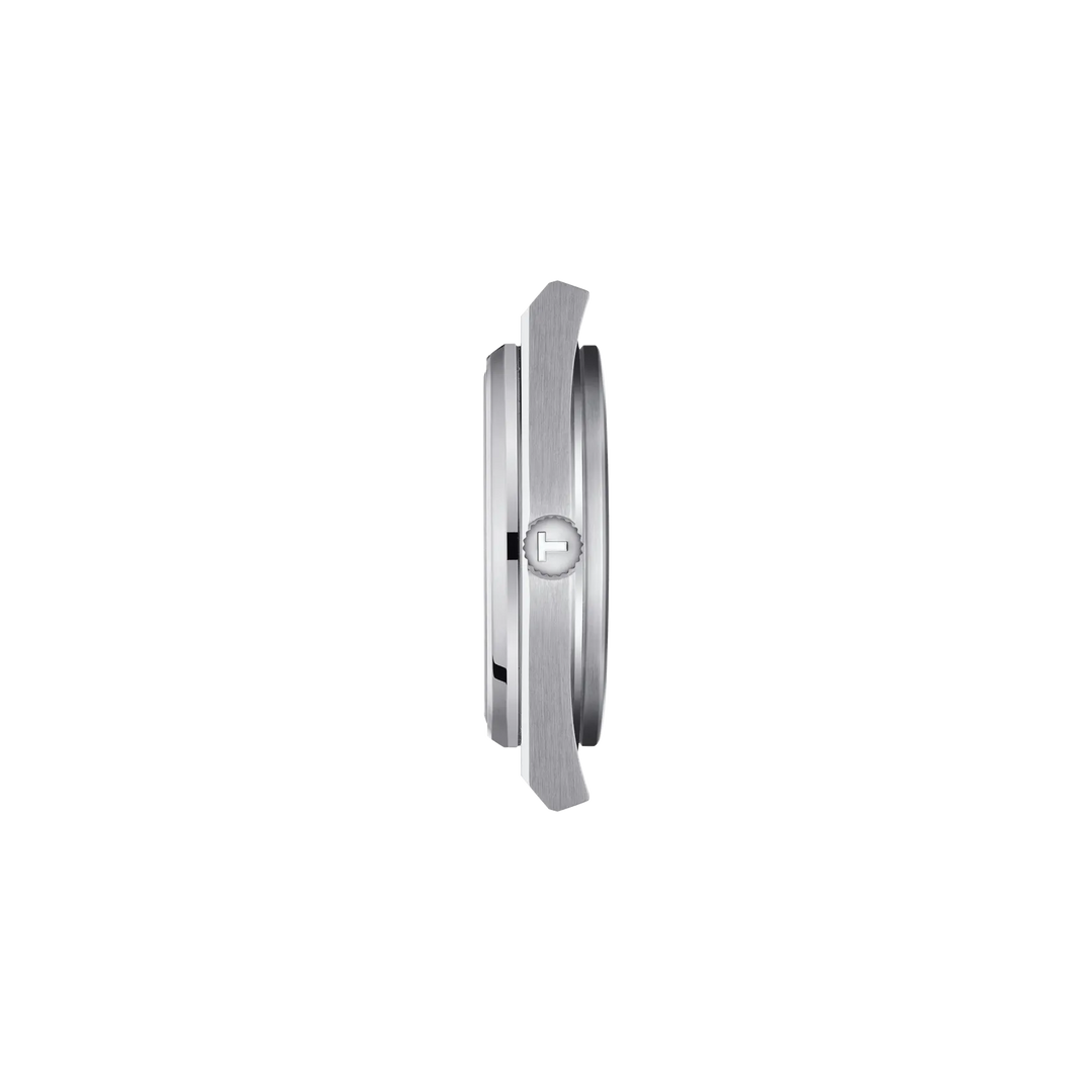 Profile view of the watch case Tissot PRX 40mm, reference T137.407.11.051.00