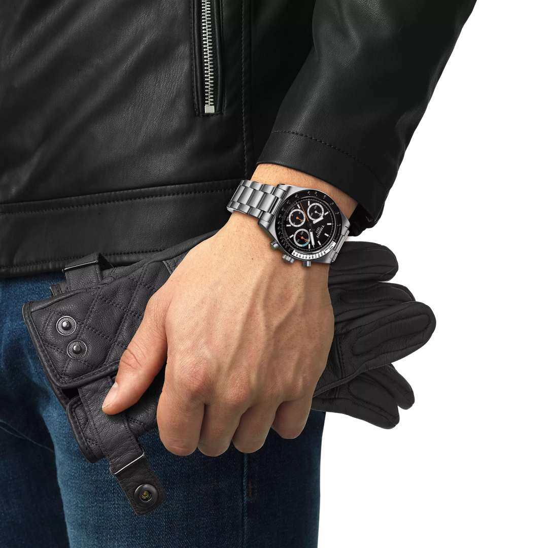 Simulation of the watch Tissot PR516 41mm on a wrist, reference T149.459.21.051.00