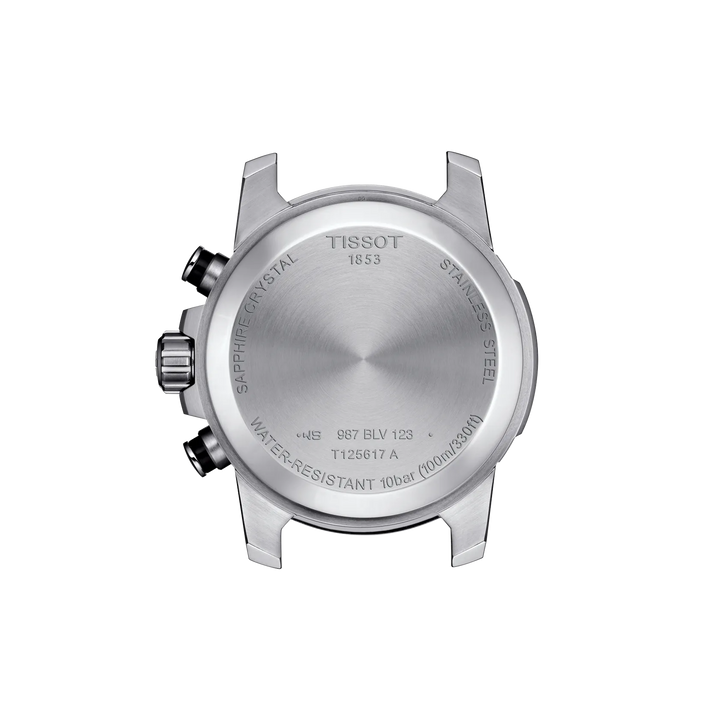 Back view of the watch case Tissot Supersport Chrono 45.5mm, reference T125.617.17.051.03