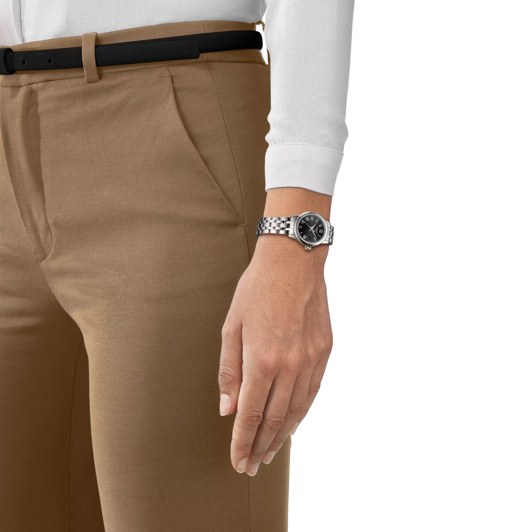 Simulation of the watch Tissot Classic Dream 28mm on a wrist, reference T129.210.11.053.00