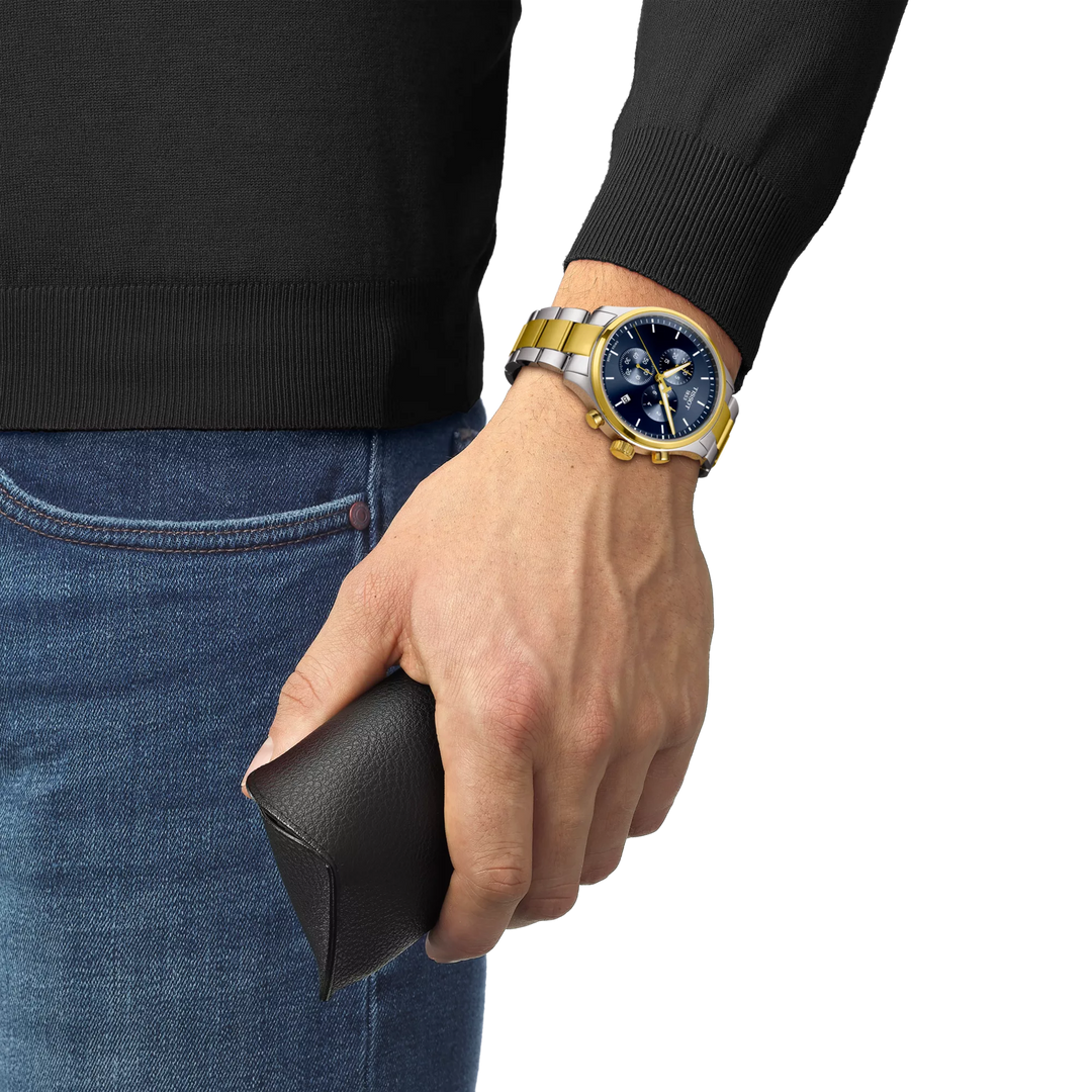 Simulation of the watch Tissot Chrono XL Classic on a wrist, reference T116.617.22.041.00