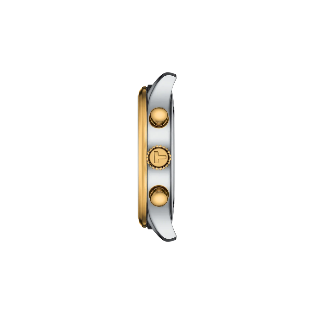 Profile view of the watch case Tissot Chrono XL Classic, reference T116.617.22.041.00