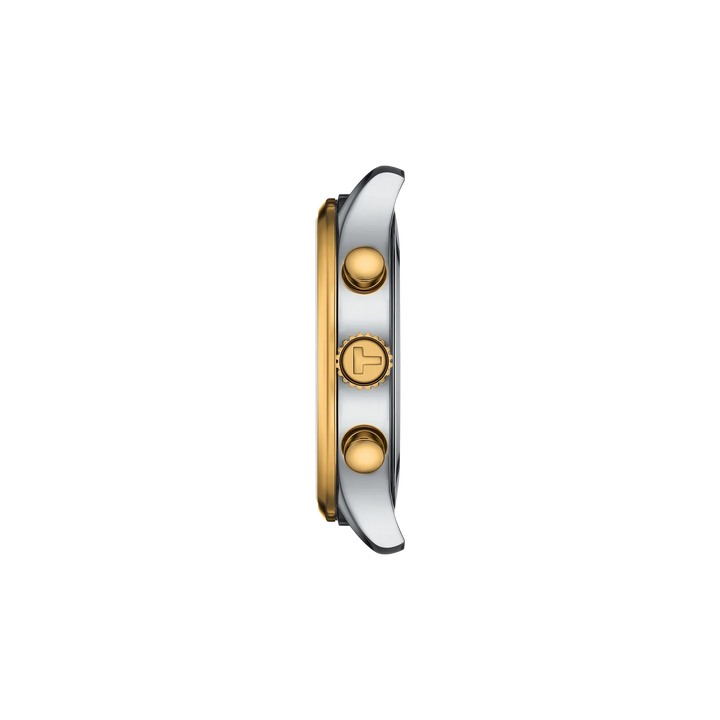 Profile view of the watch case Tissot Chrono XL Classic, reference T116.617.22.041.00