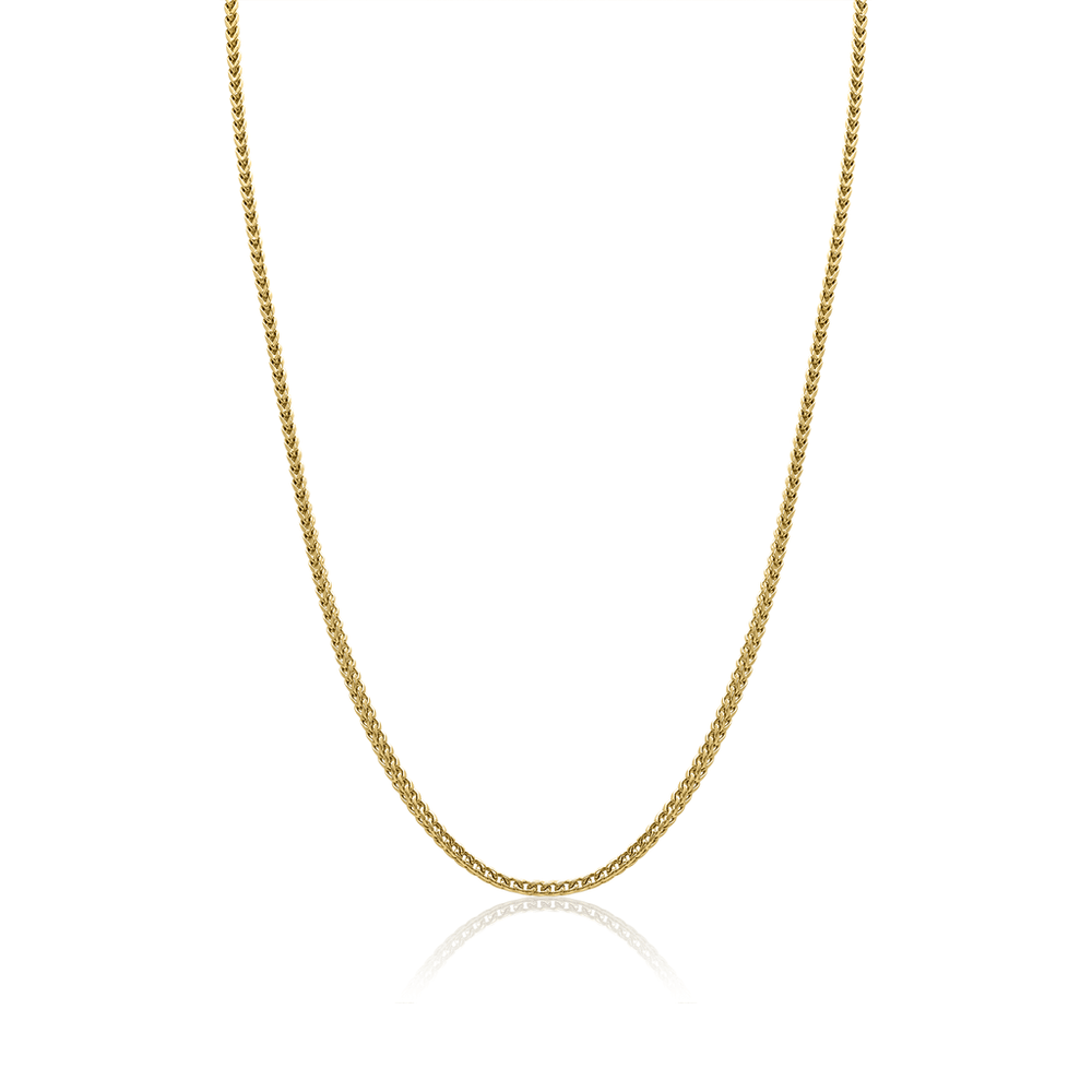 Italgem Steel Gold-Tone Round Franco Link Chain 3.5mm