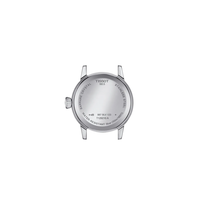 Back view of the watch case Tissot Classic Dream 28mm, reference T129.210.11.053.00