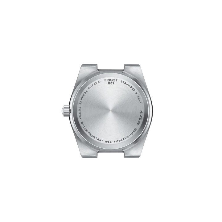 Back view of the watch case Tissot PRX 35mm, reference T137.210.11.041.00