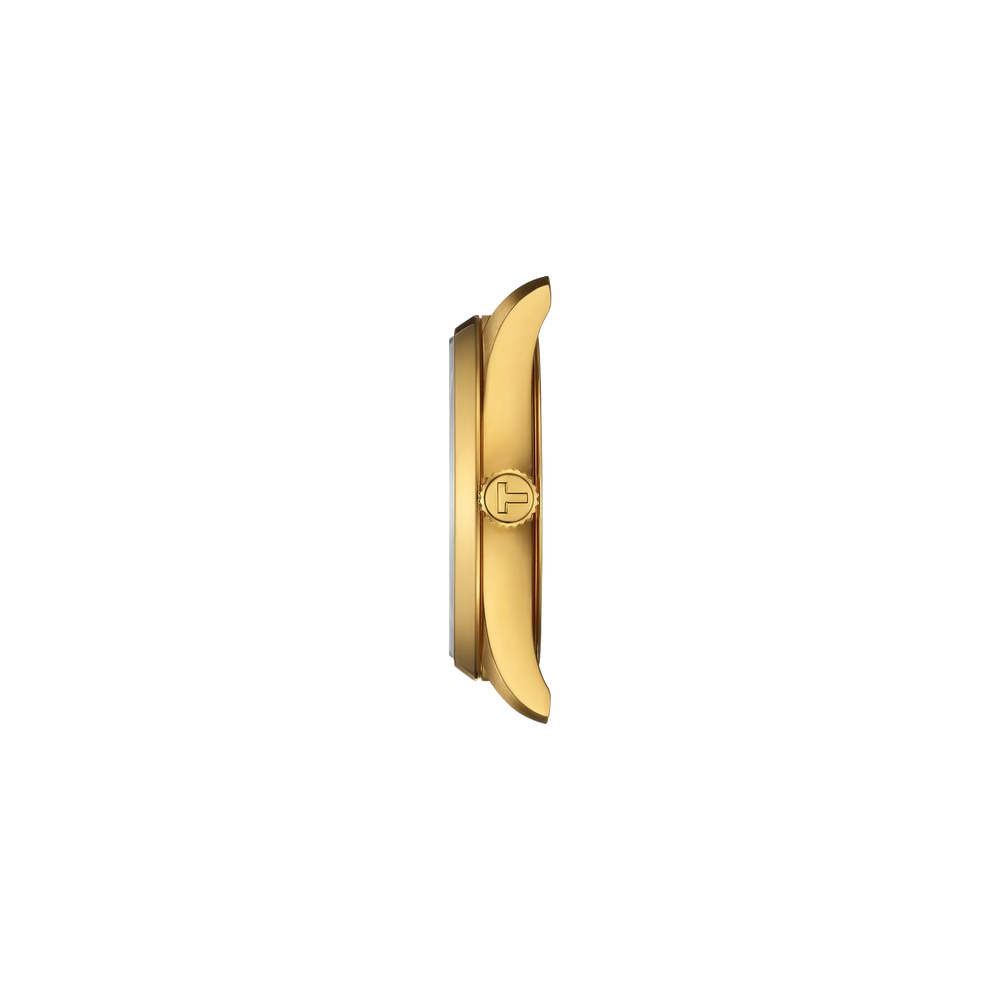 Profile view of the watch case Tissot PR 100 34mm, reference T150.210.33.021.00