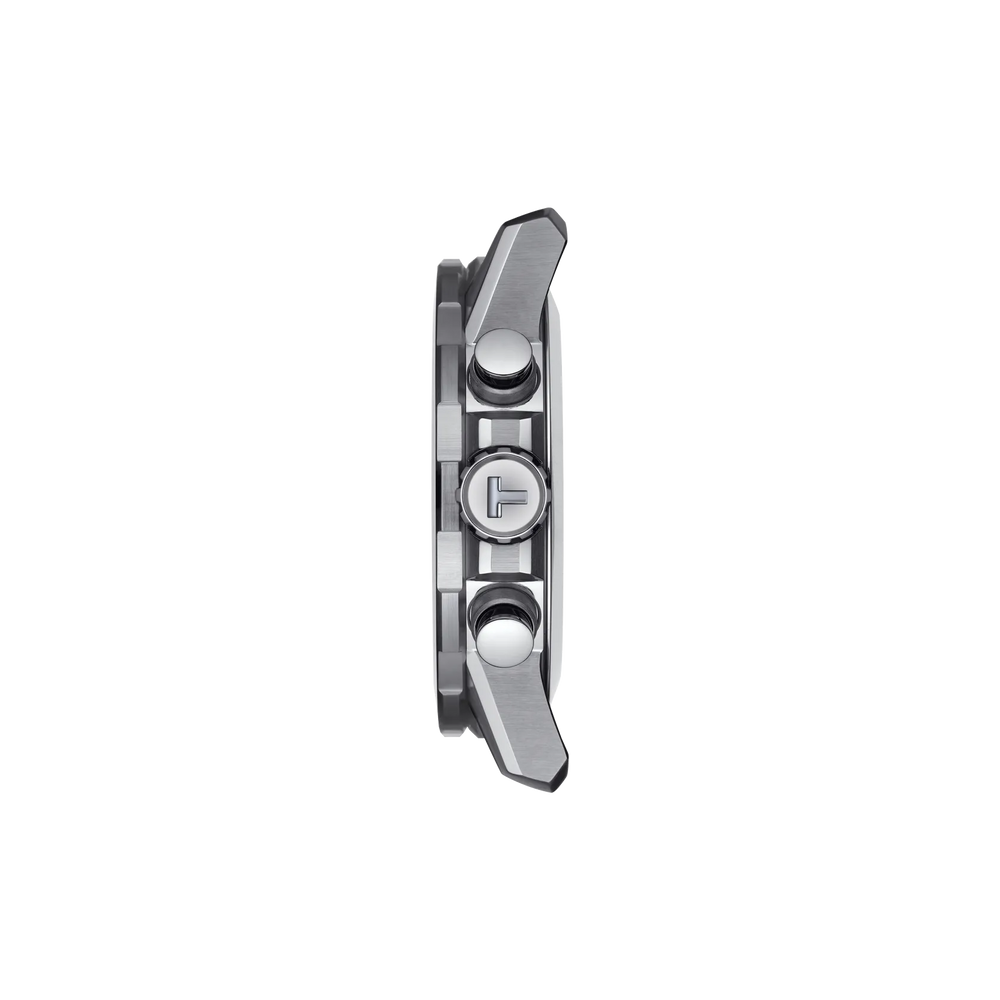 Profile view of the watch case Tissot Supersport Chrono 45.5mm, reference T125.617.11.051.00