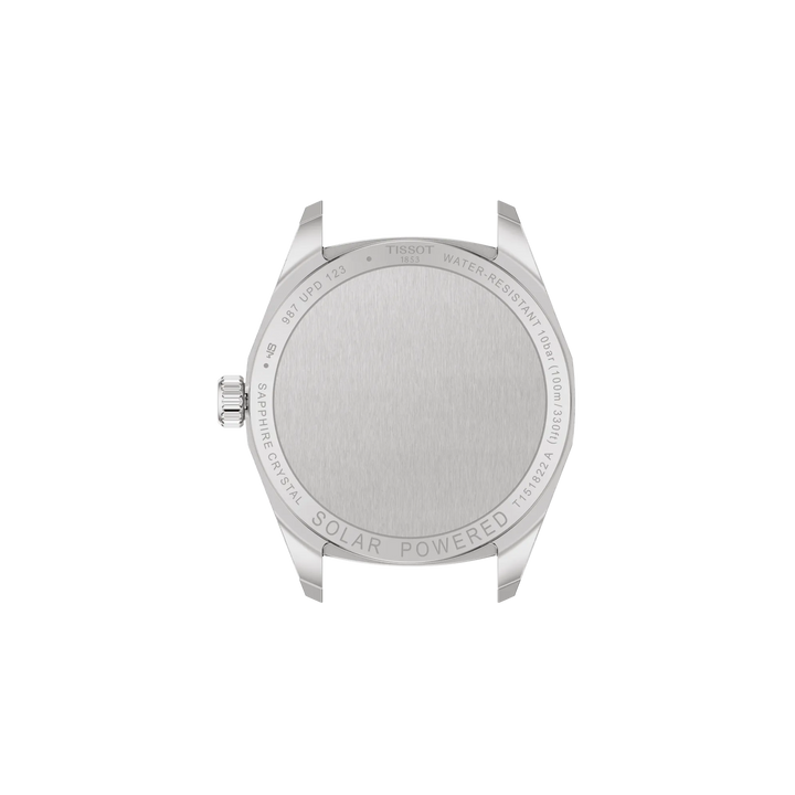 Back view of the watch case Tissot PRC 100 Solar 34mm, reference T151.822.11.041.00
