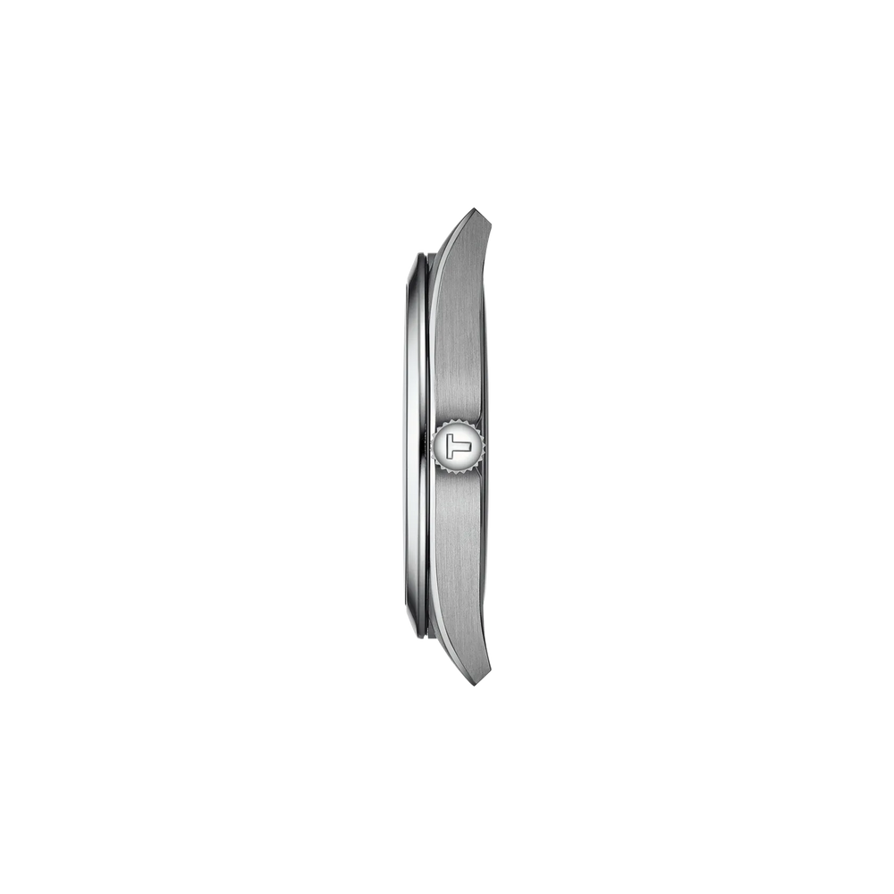 Profile view of the watch case Tissot Gentleman 40mm, reference T127.410.44.041.00