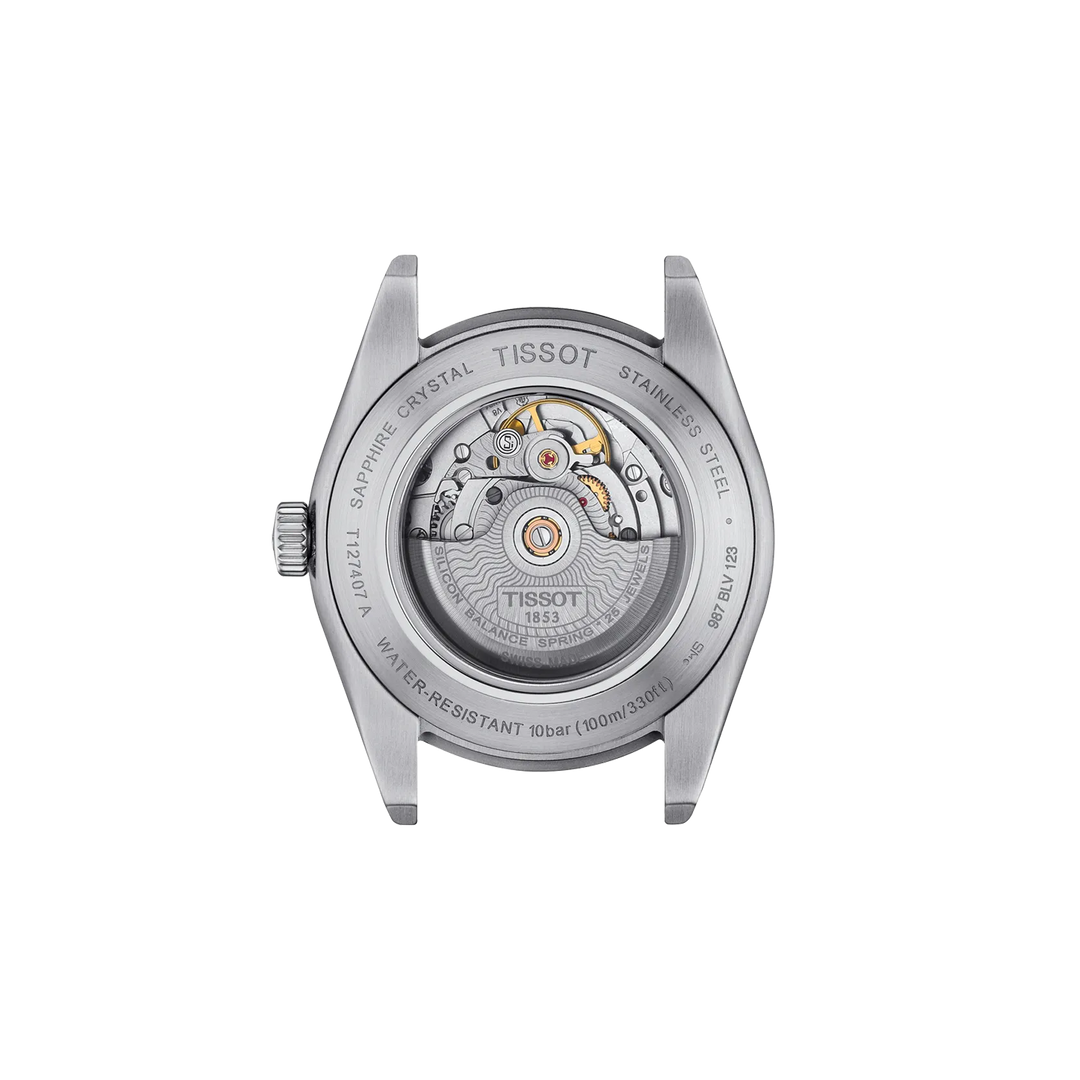 Back view of the watch case Tissot Gentleman 40mm, reference T127.407.11.041.00