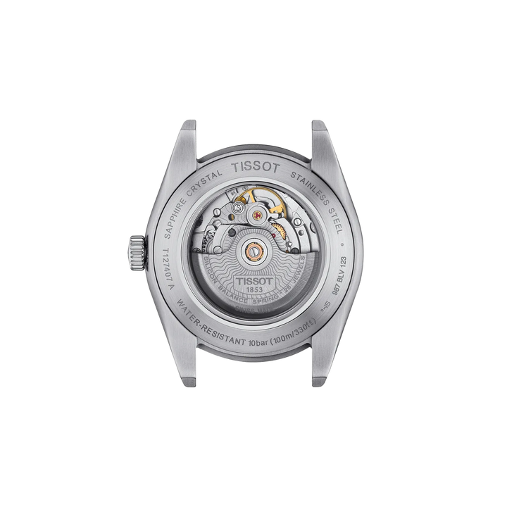 Back view of the watch case Tissot Gentleman 40mm, reference T127.407.11.041.00
