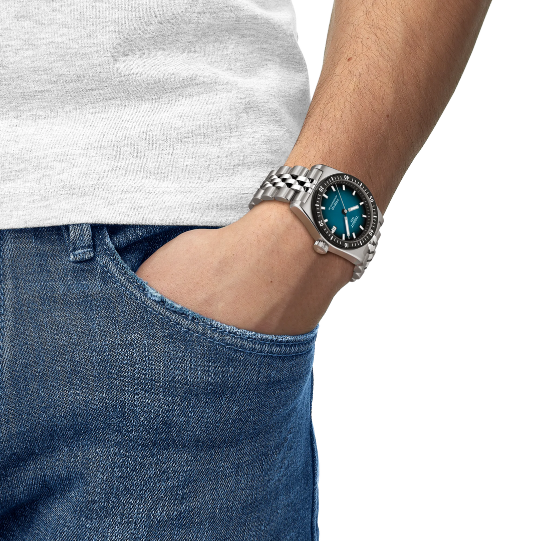 Simulation of the watch Tissot PR516 38mm on a wrist, reference T149.407.11.041.00