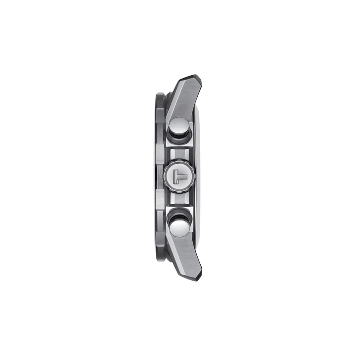 Profile view of the watch case Tissot Supersport Chrono 45.5mm, reference T125.617.16.051.00