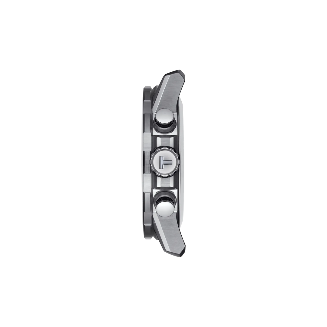 Profile view of the watch case Tissot Supersport Chrono 45.5mm, reference T125.617.17.051.03