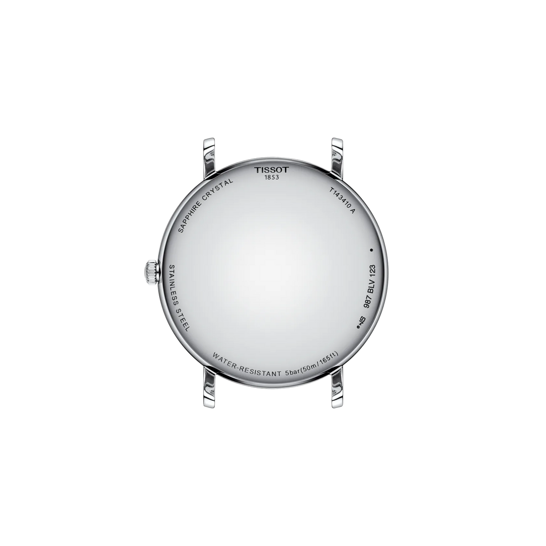 Back view of the watch case Tissot Everytime 40mm, reference T143.410.11.091.00