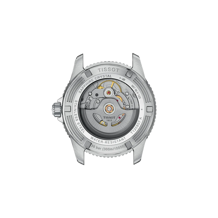 Back view of the watch case Tissot Seastar 1000 40mm, reference T120.807.22.051.01