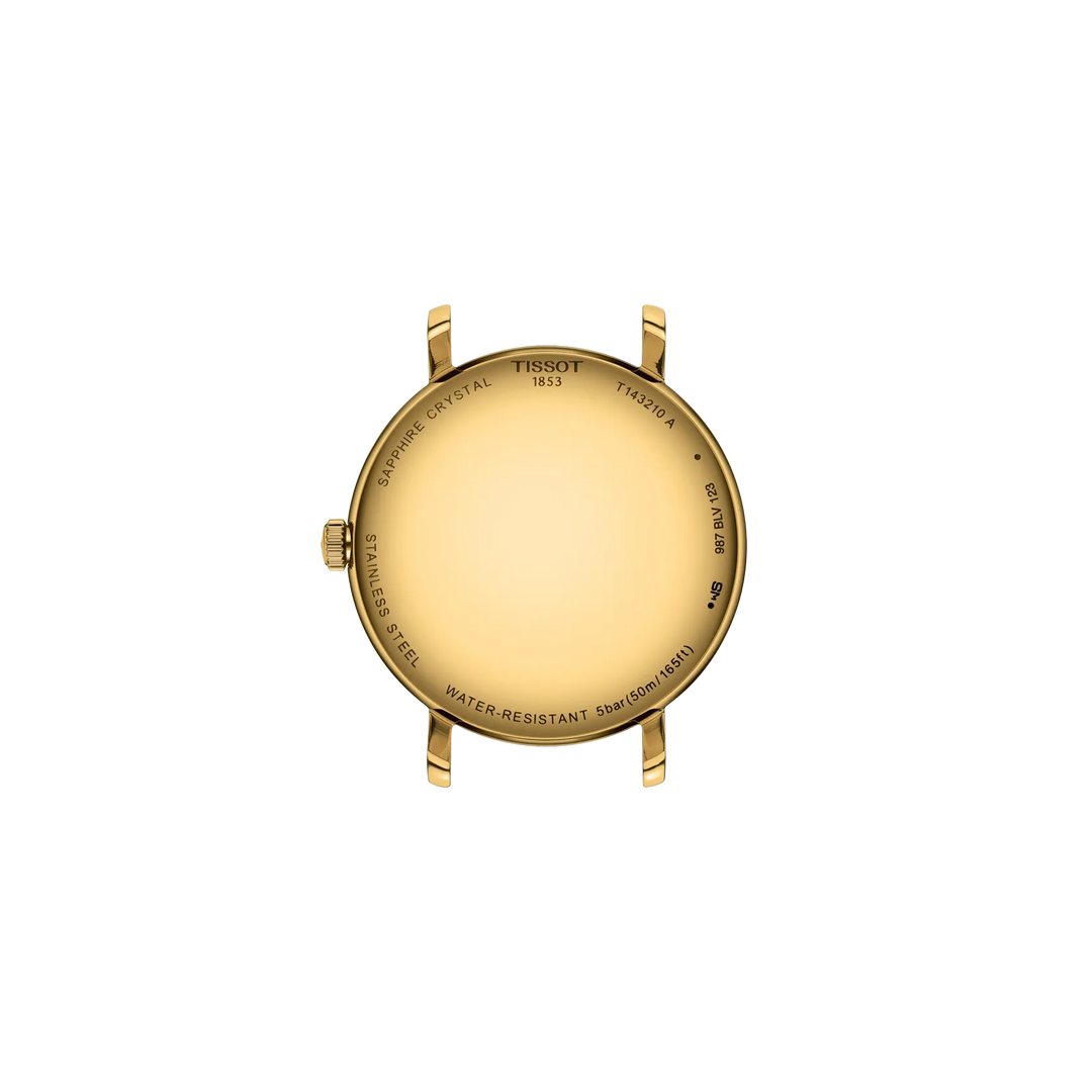 Back view of the watch case Tissot Everytime 34mm, reference T143.210.33.021.00