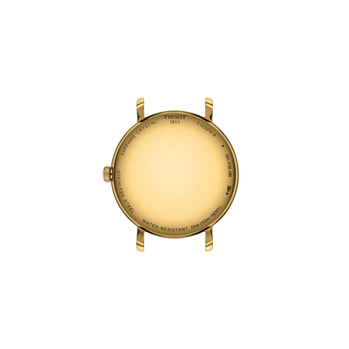 Back view of the watch case Tissot Everytime 34mm, reference T143.210.33.021.00