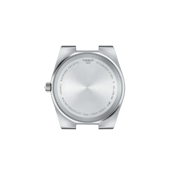 Back view of the watch case Tissot PRX 40mm, reference T137.410.11.041.00