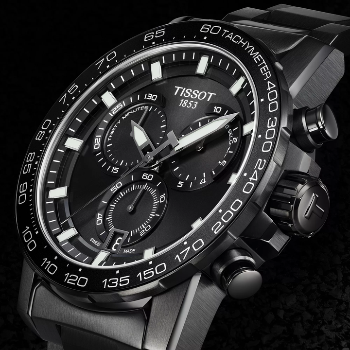 Tissot Supersport Chrono 45.5mm watch on a colored background, reference T125.617.33.051.00