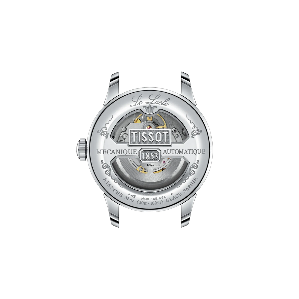Back view of the watch case Tissot Le Locle 39.3mm, reference T006.407.16.053.00