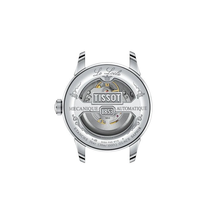 Back view of the watch case Tissot Le Locle 39.3mm, reference T006.407.16.053.00