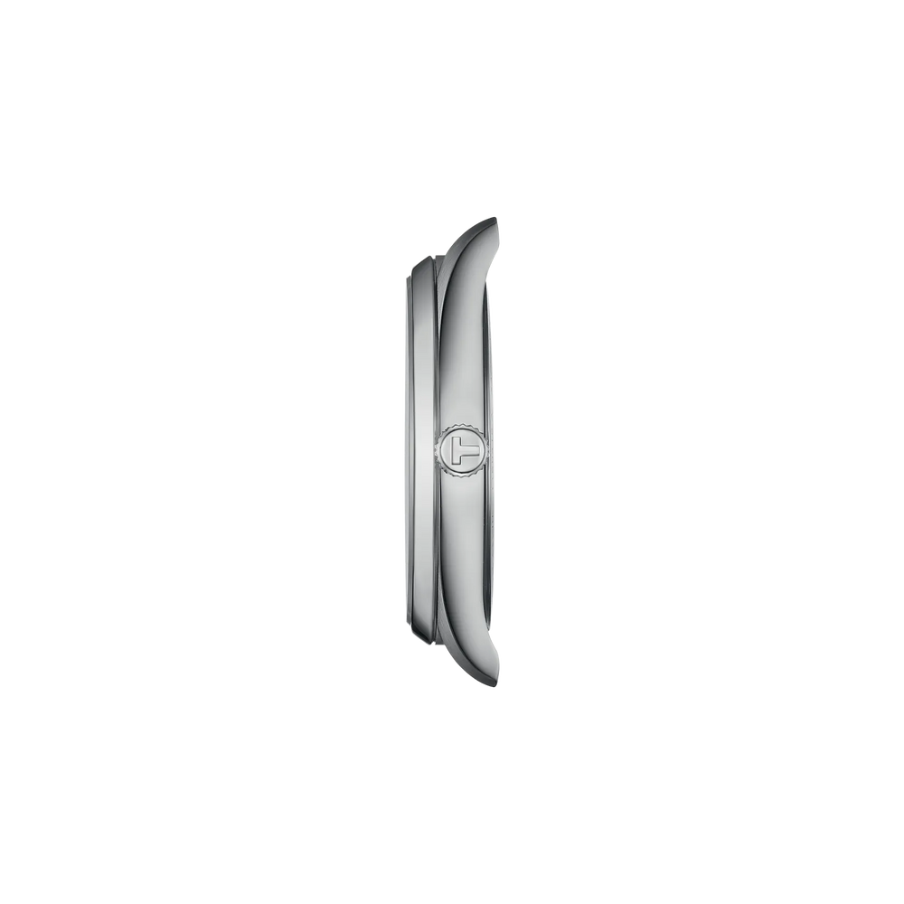 Profile view of the watch case Tissot PR 100 40mm, reference T150.410.11.051.00