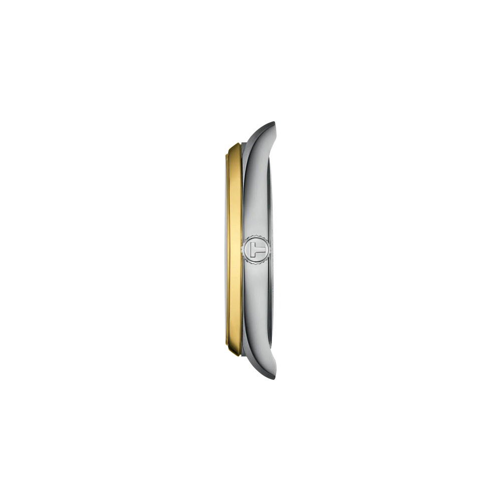 Profile view of the watch case Tissot PR 100 40mm, reference T150.410.22.041.00