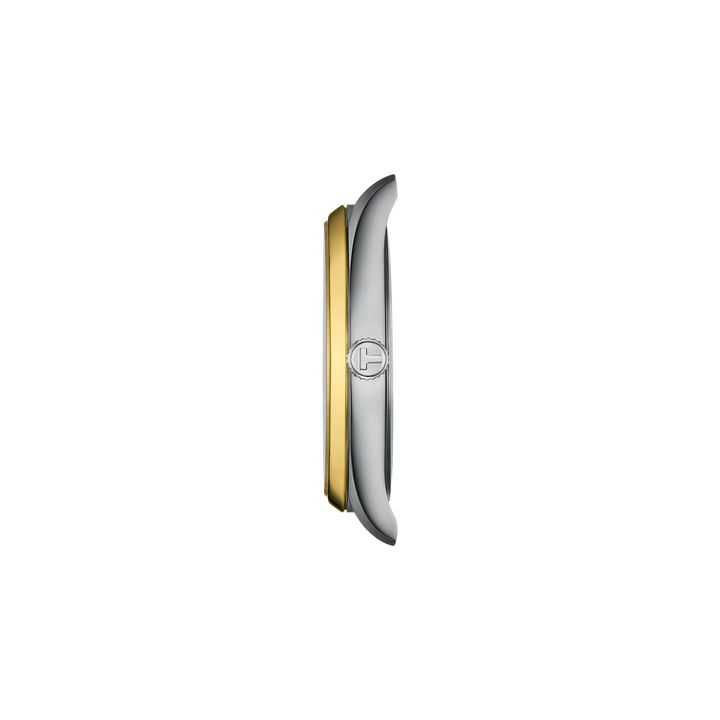 Profile view of the watch case Tissot PR 100 40mm, reference T150.410.22.041.00