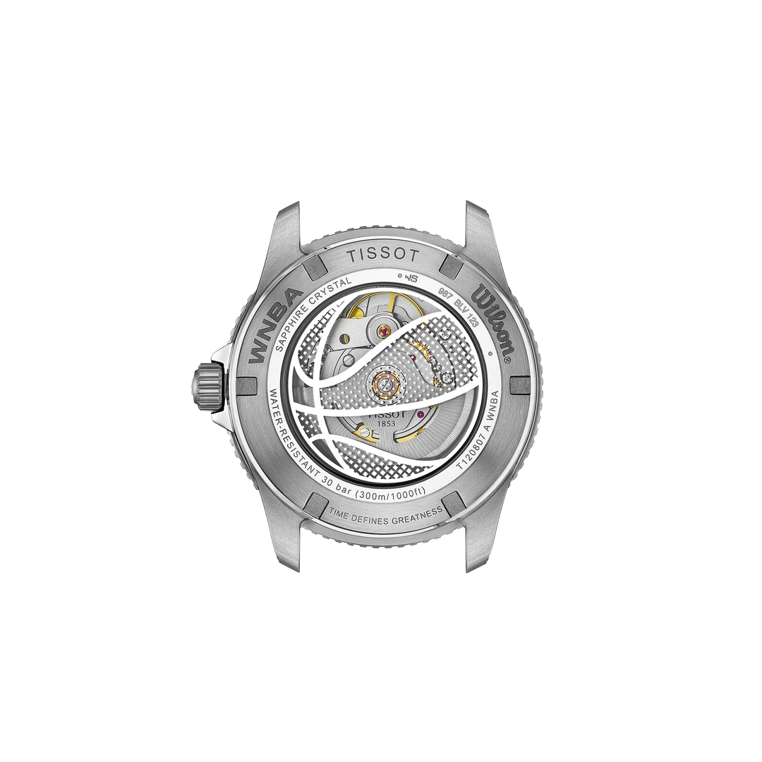 Back view of the watch case Tissot Seastar Wilson WNBA 40mm, reference T120.807.17.051.00