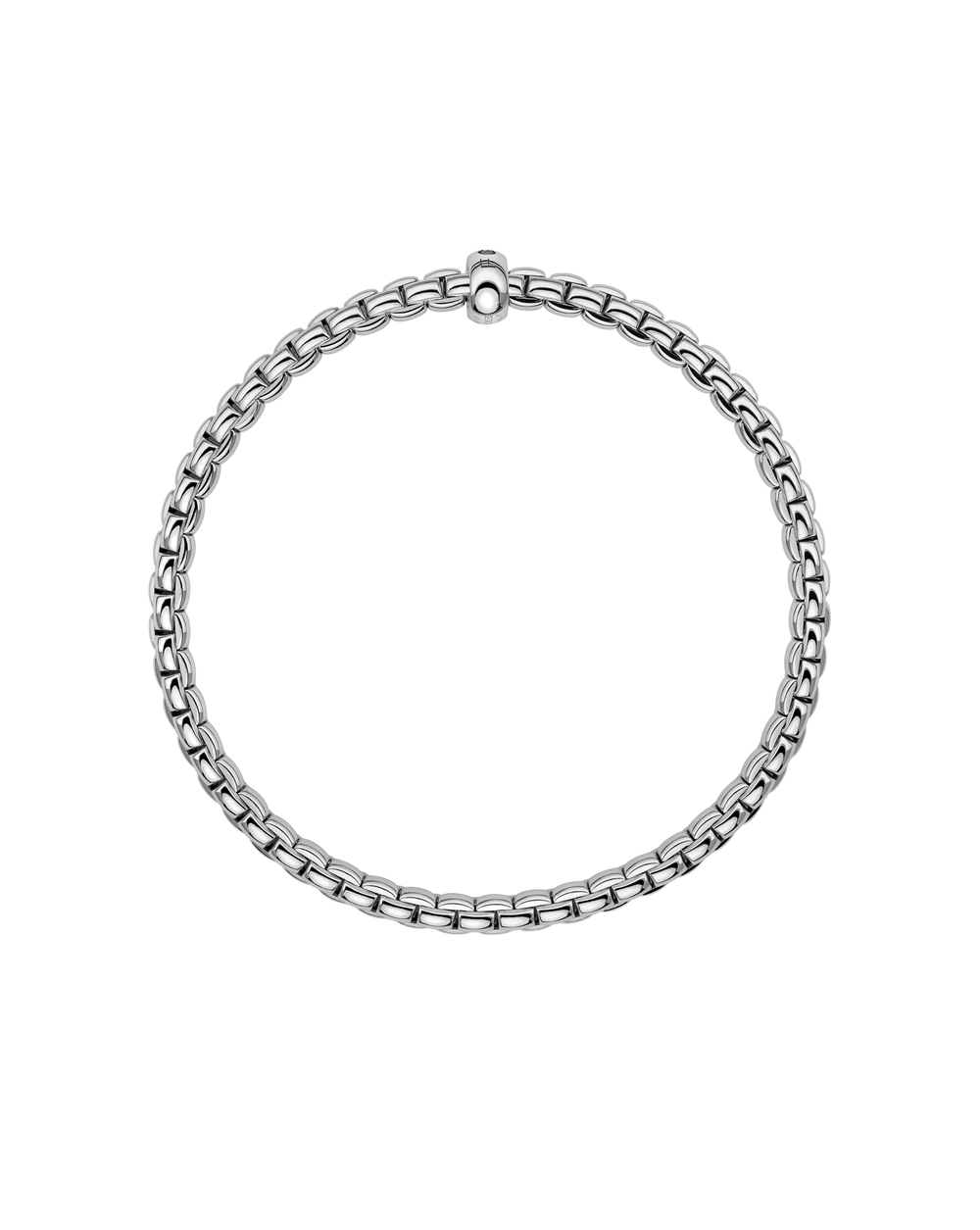 FOPE Eka Black Diamond Flex’it Bracelet in 18K White Gold — alternate view 2