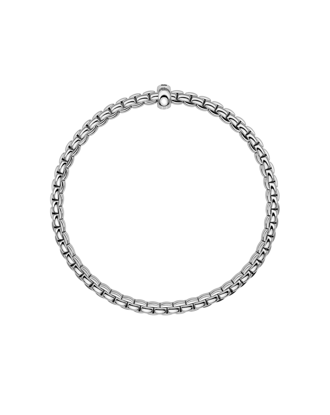FOPE Eka Black Diamond Flex’it Bracelet in 18K White Gold — alternate view 2
