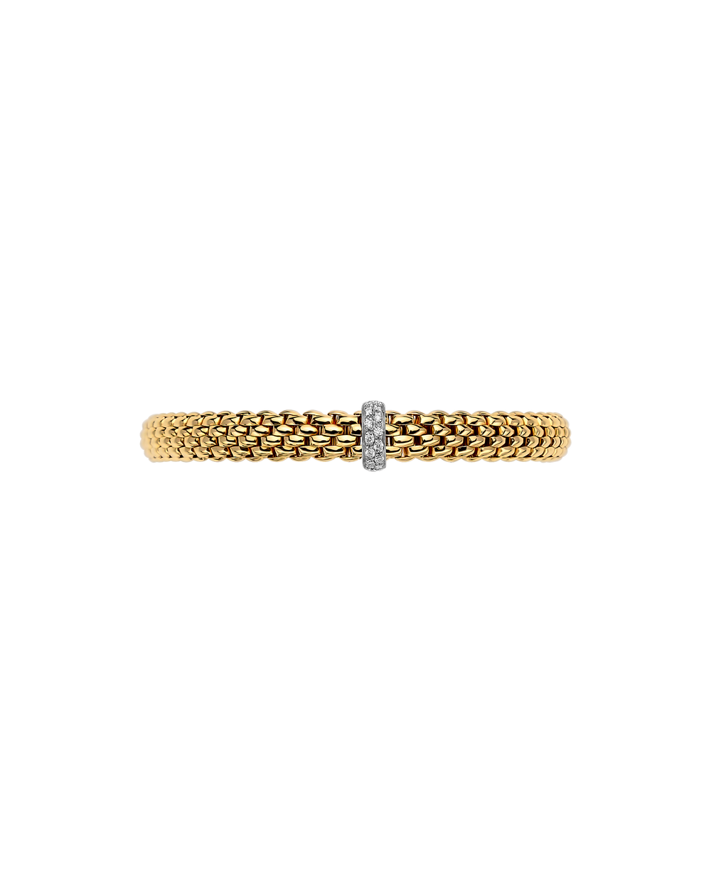 FOPE Vendôme Diamond Flex’it Bracelet in 18K Yellow and White Gold — alternate view 2
