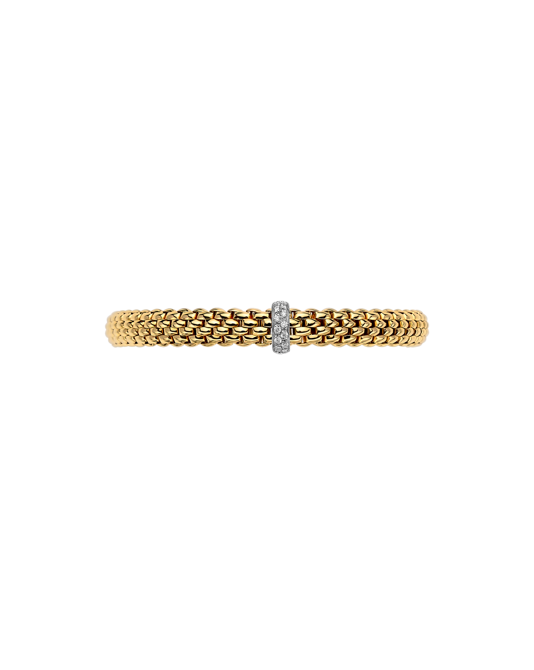FOPE Vendôme Diamond Flex’it Bracelet in 18K Yellow and White Gold — alternate view 2