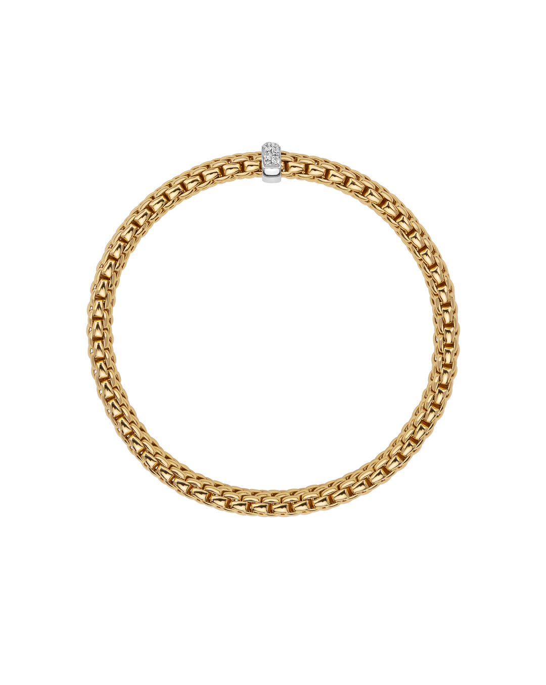 FOPE Vendôme Diamond Flex’it Bracelet in 18K Yellow and White Gold — alternate view 3