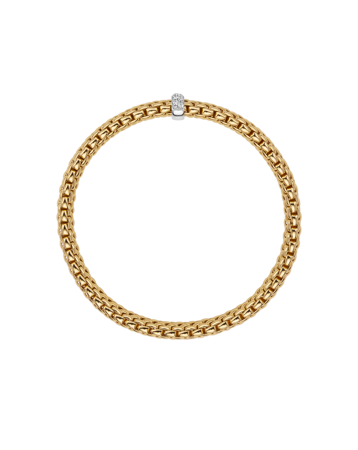 FOPE Vendôme Diamond Flex’it Bracelet in 18K Yellow and White Gold — alternate view 3