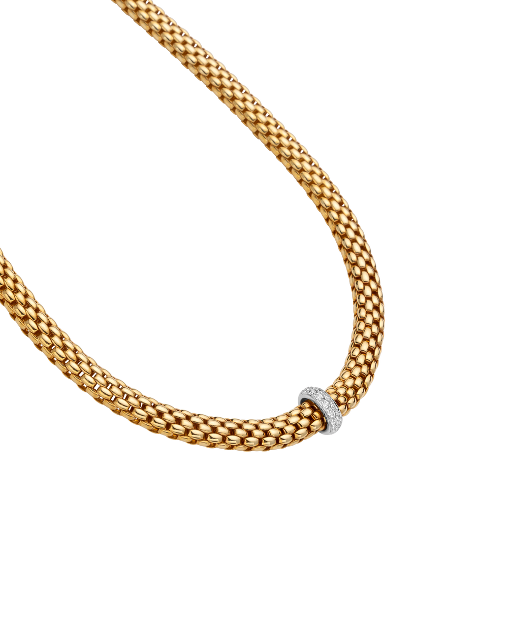 FOPE Vendôme Diamond Necklace in 18K Yellow and White Gold — alternate view 2