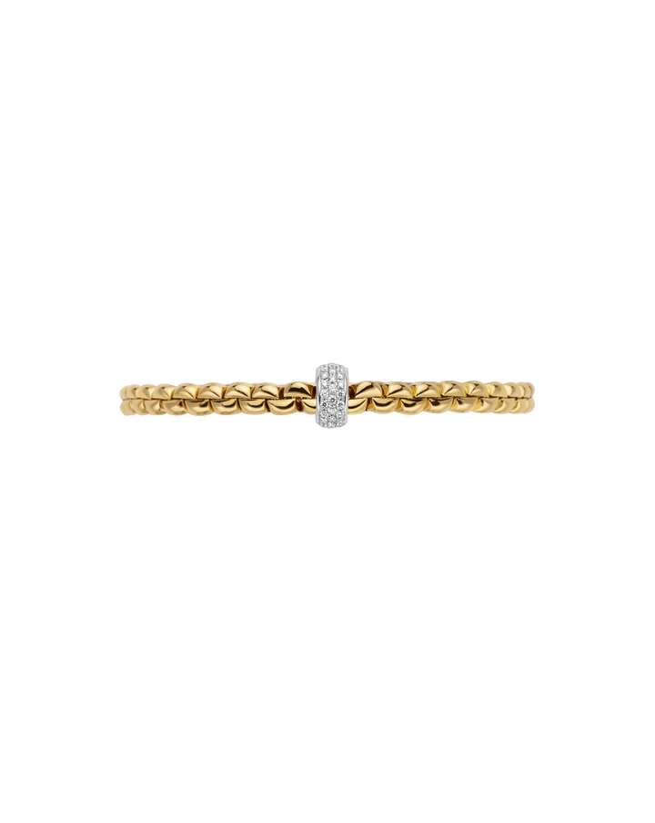 FOPE Eka Diamond Pavé Flex’it Bracelet in 18K Yellow and White Gold — alternate view 3