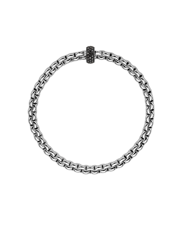 FOPE Eka Black Diamond Flex’it Bracelet in 18K White Gold — alternate view 2
