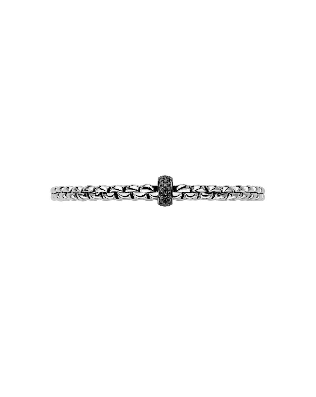FOPE Eka Black Diamond Flex’it Bracelet in 18K White Gold — alternate view 3