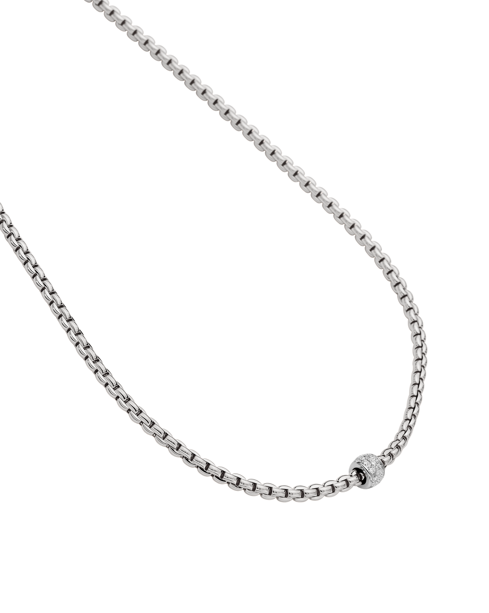 FOPE Eka Diamond Necklace in 18K White Gold — alternate view 2