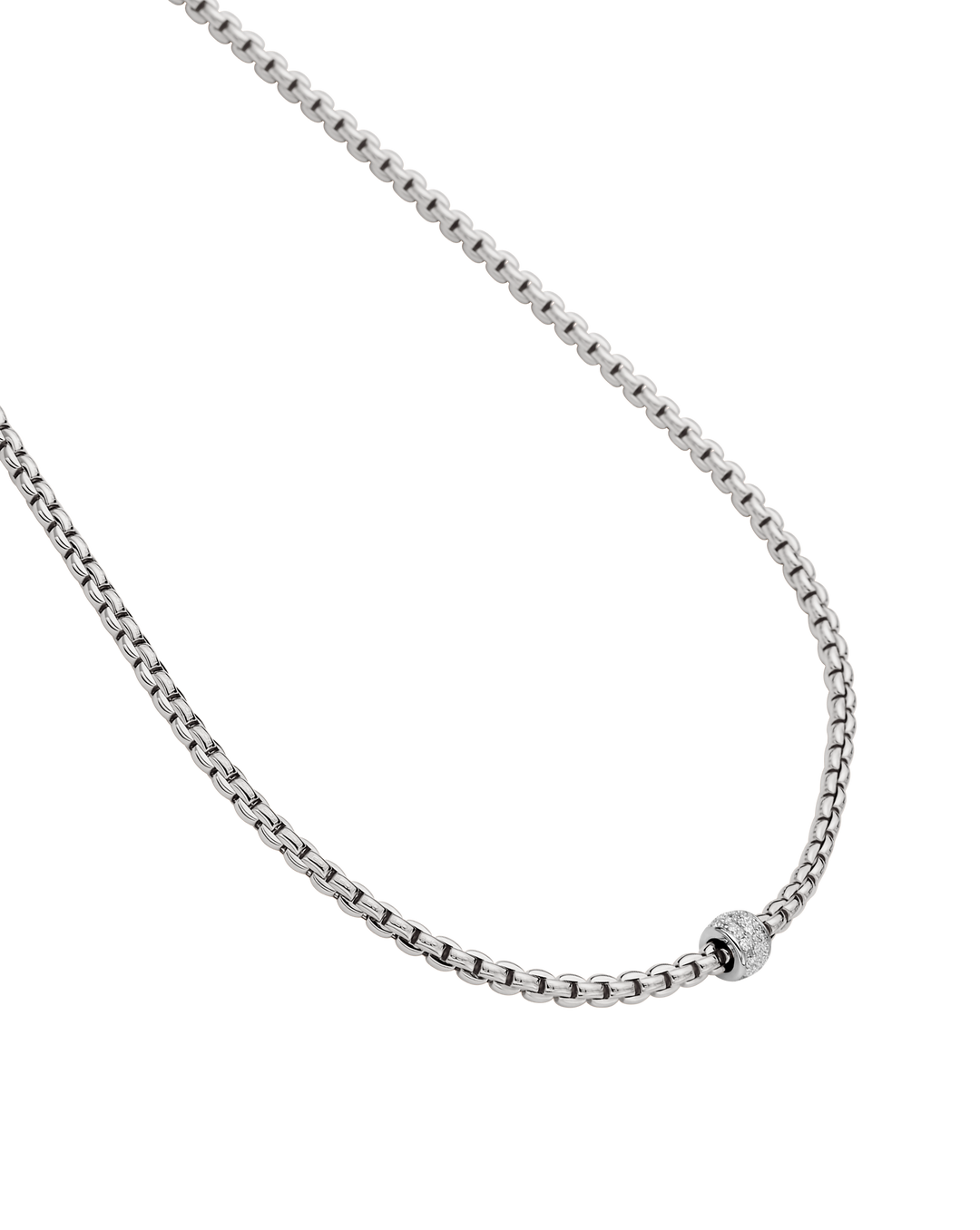 FOPE Eka Diamond Necklace in 18K White Gold — alternate view 2