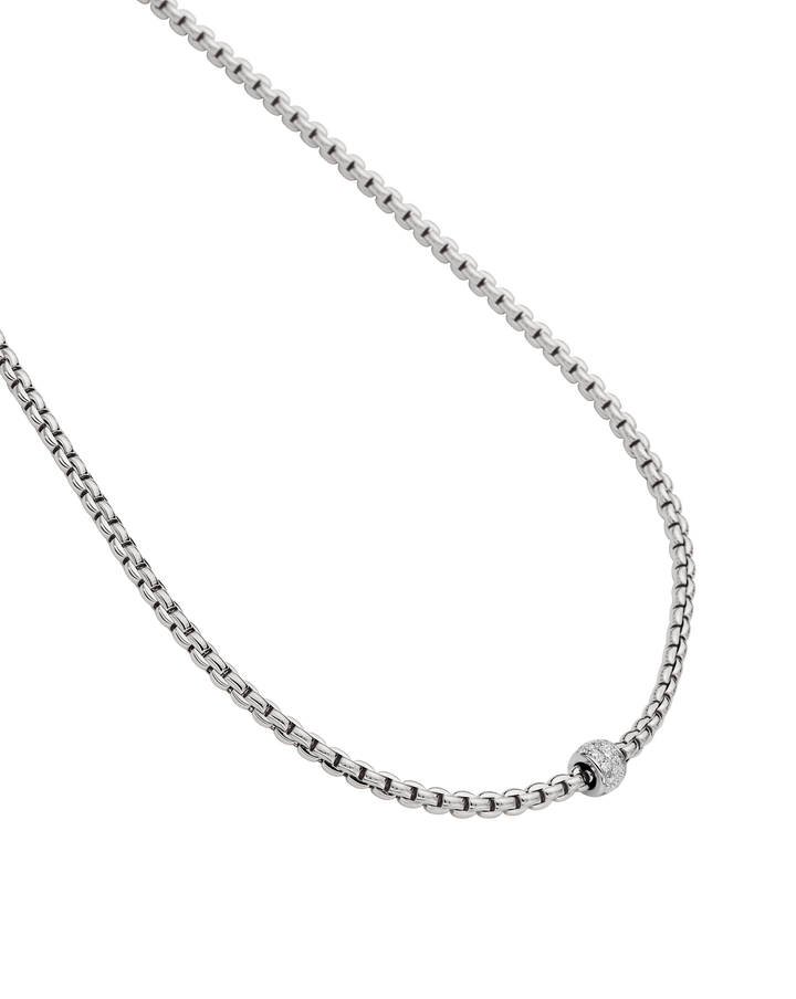 FOPE Eka Diamond Necklace in 18K White Gold — alternate view 2