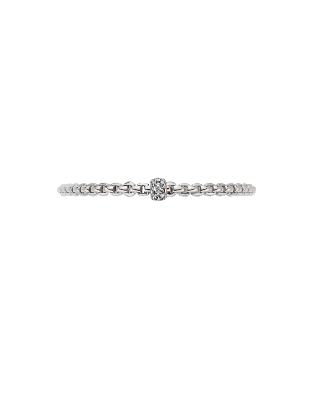 FOPE Eka Diamond Pavé Flex’it Bracelet in 18K White Gold — alternate view 3
