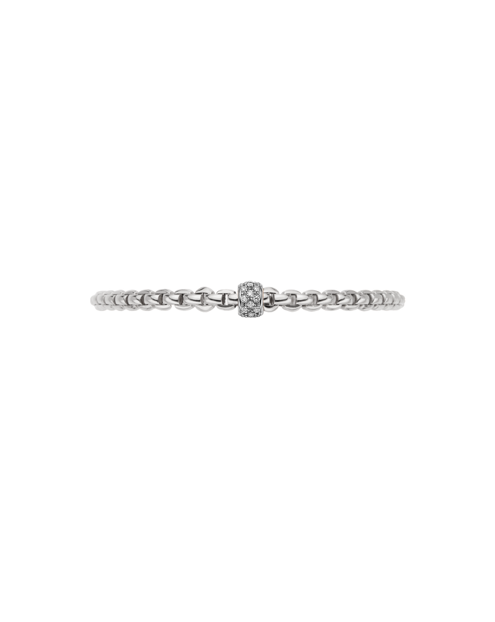 FOPE Eka Diamond Pavé Flex’it Bracelet in 18K White Gold — alternate view 3