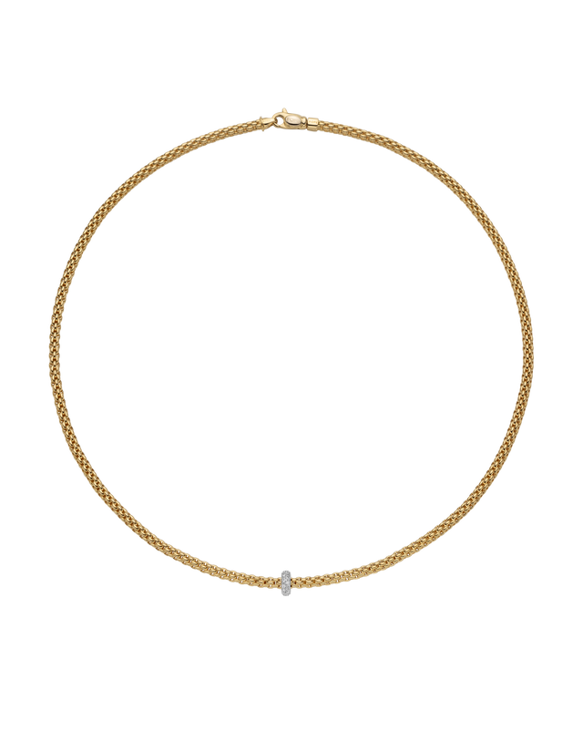 FOPE Prima Diamond Necklace in 18K Yellow and White Gold