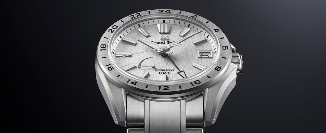 Grand Seiko SBGE285 official dial and titanium case detail