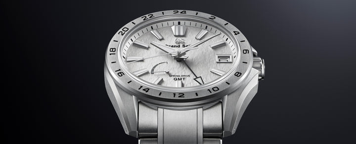 Grand Seiko SBGE285 official dial and titanium case detail